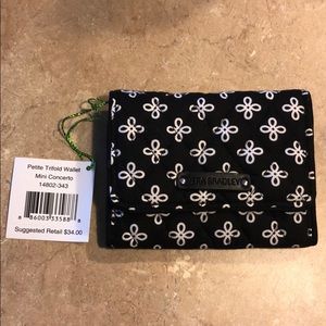 NWT Vera Bradley Petite Trifold Wallet Mini Con
